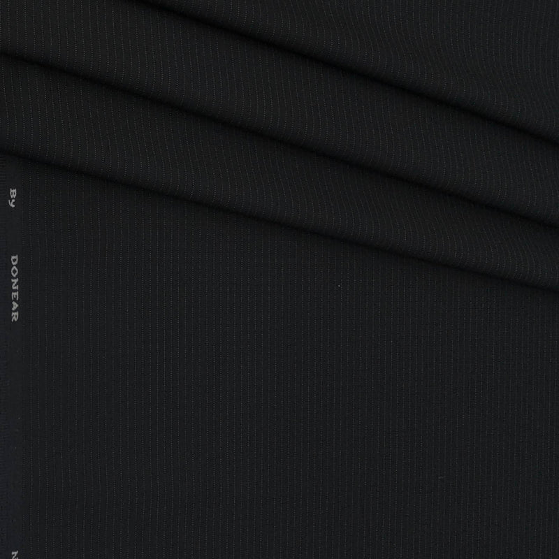 Trouser Fabric Donear 4Way Lycra Premium Pin Lining Colour Crow Black