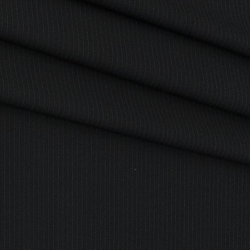 Trouser Fabric Donear 4Way Lycra Premium Pin Lining Colour Crow Black