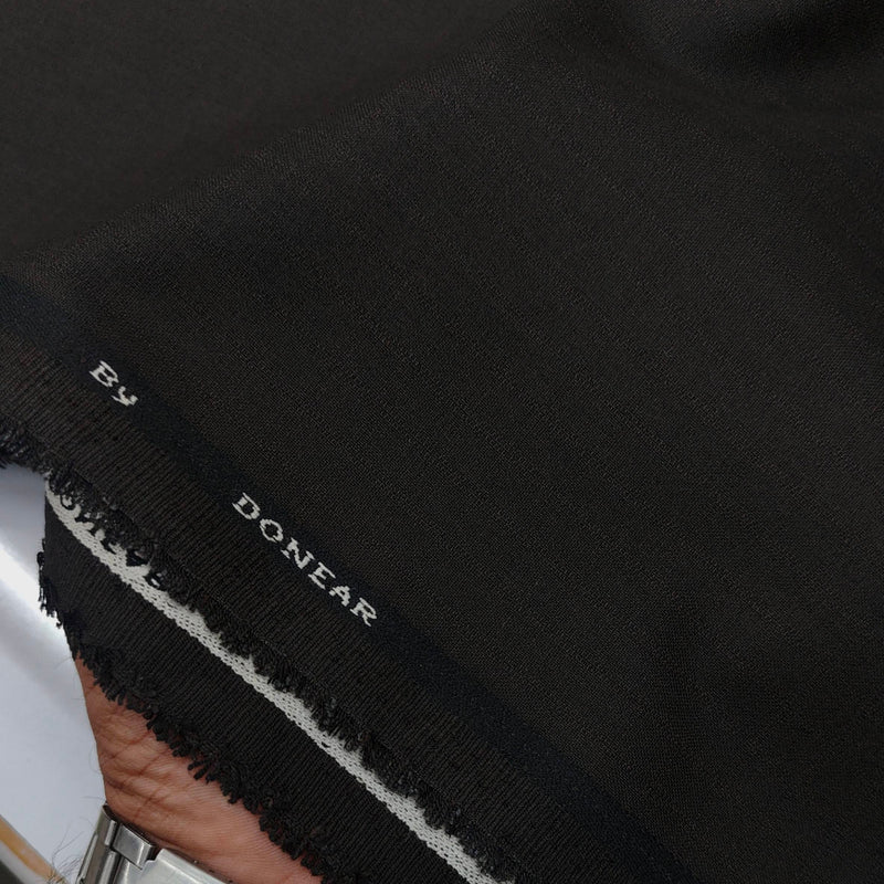 Trouser Fabric Donear 4Way Lycra Premium Small Check Colour Brunette Brown