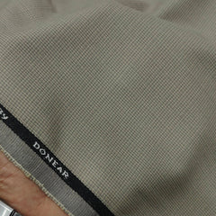 Trouser Fabric Donear 4Way Lycra Premium Mix Check Colour Wooden Brown