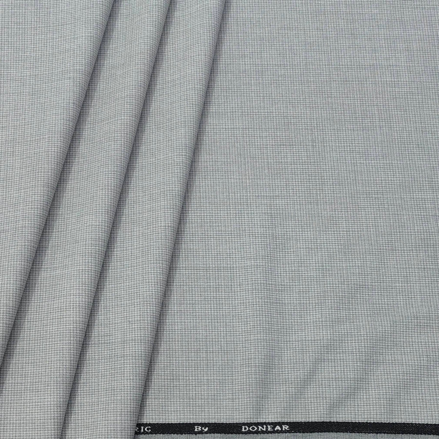 Trouser Fabric Donear 4Way Stretchable Premium Mix Check Colour Silver