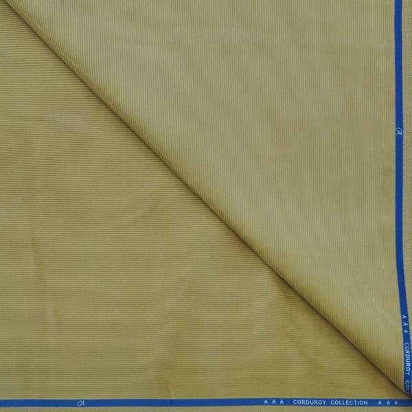 Corduroy Arvind Pure Cotton stretchable Trouser Fabric Colour Camel Brown