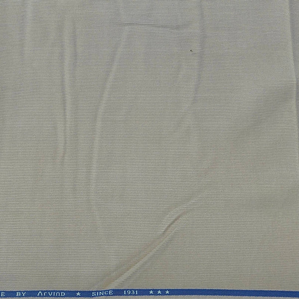 Corduroy Arvind Pure Cotton stretchable Trouser Fabric Colour Ash White