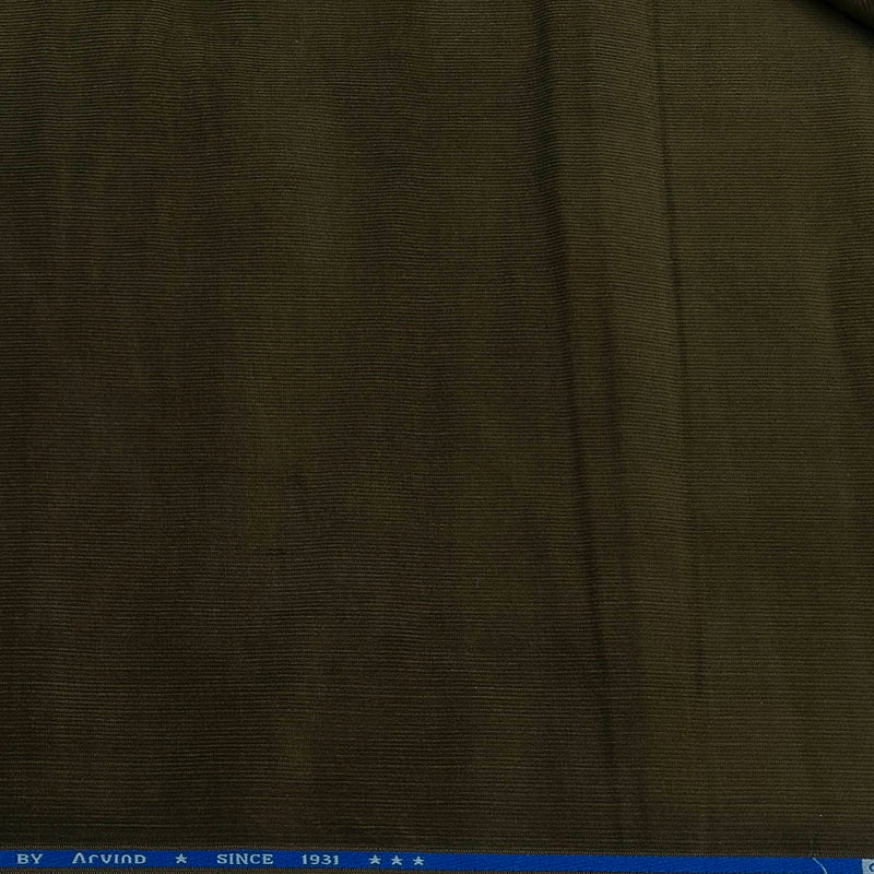 Corduroy Arvind Pure Cotton stretchable Trouser Fabric Colour Mehandi