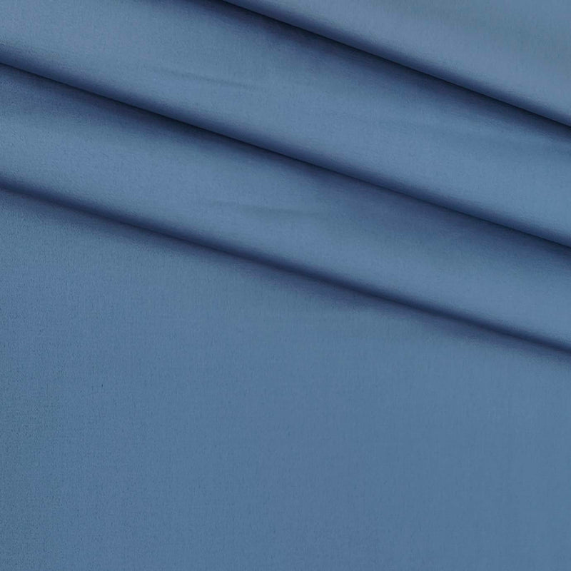 Trouser Fabric Donear LA Finish Lycra Pure Cotton Plain Colour Lapis Blue