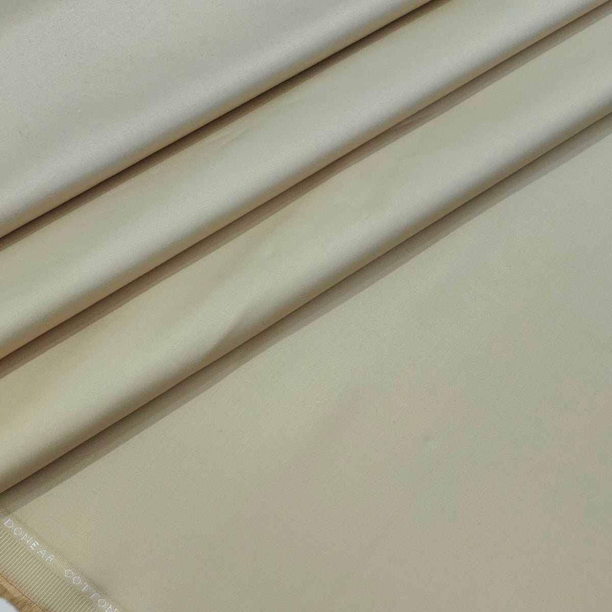 Trouser Fabric Donear LA Finish Lycra Pure Cotton Plain Colour Latte Brown