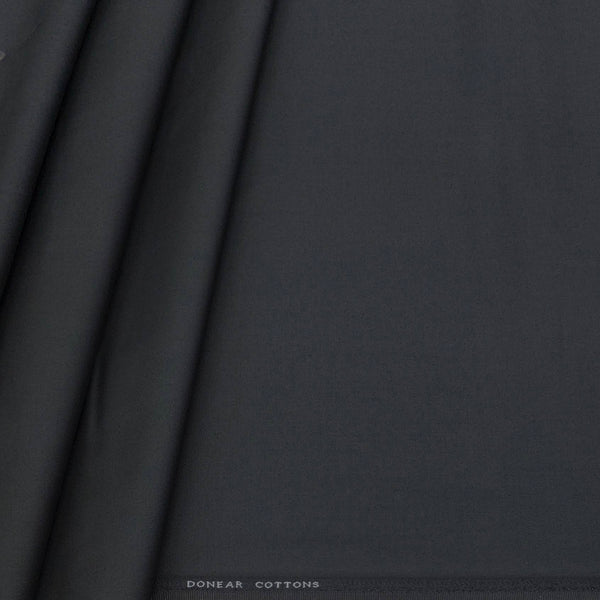 Trouser Fabric Donear LA Finish Lycra Pure Cotton Plain Colour Grey