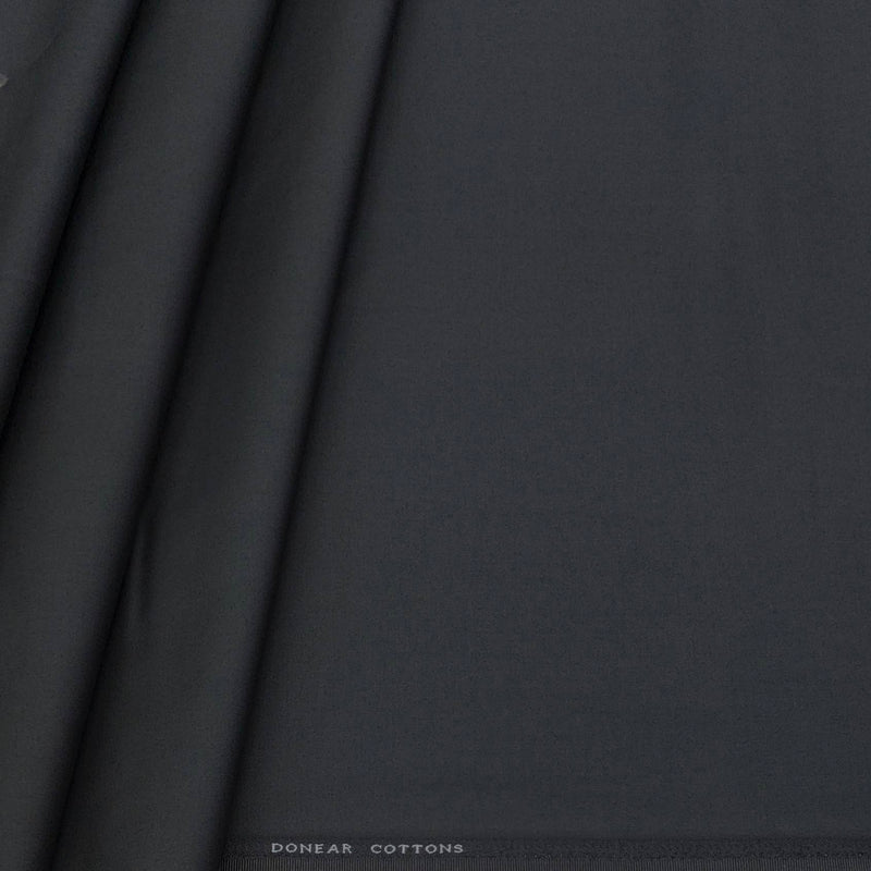 Trouser Fabric Donear LA Finish Lycra Pure Cotton Plain Colour Grey