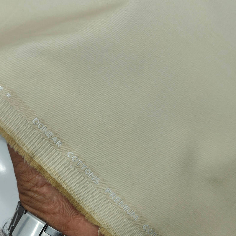 Trouser Fabric Donear Pure Cotton Plain Colour Ash Brown