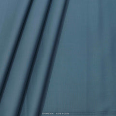 Trouser Fabric Donear Pure Cotton Slub Colour Ocean Blue