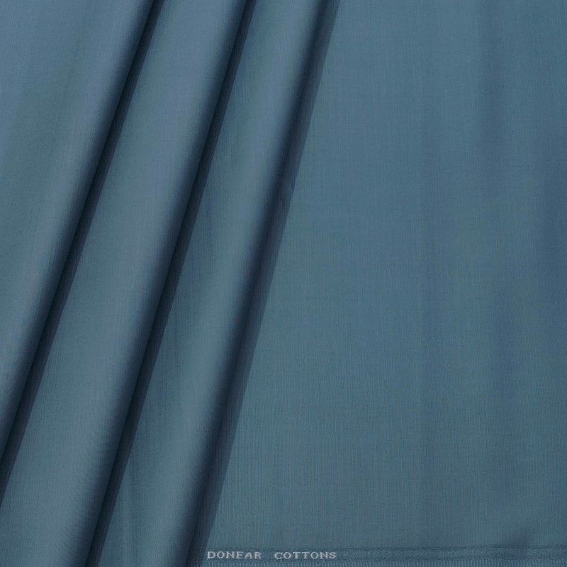Trouser Fabric Donear Pure Cotton Slub Colour Ocean Blue
