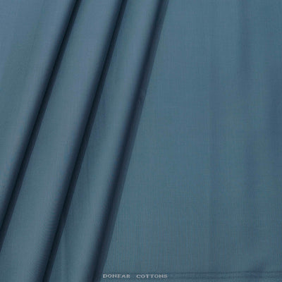 Trouser Fabric Donear Pure Cotton Slub Colour Ocean Blue