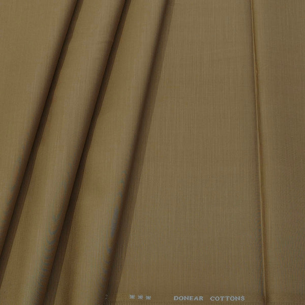 Trouser Fabric Donear Pure Cotton Slub Colour Moss Brown