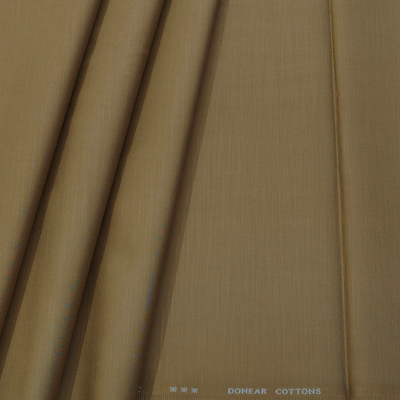 Trouser Fabric Donear Pure Cotton Slub Colour Moss Brown
