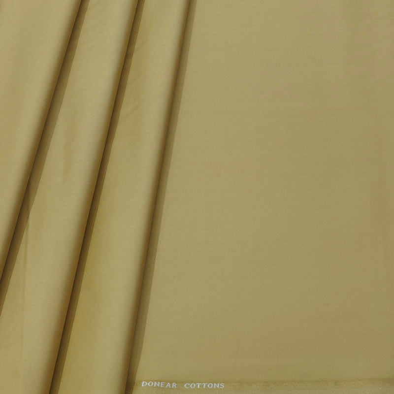 Trouser Fabric Donear Pure Cotton Plain Colour Matellic Gold