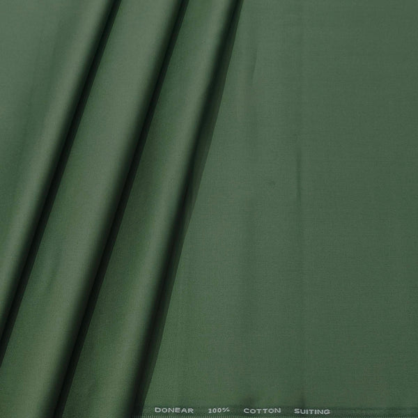 Trouser Fabric Donear Pure Cotton Plain Colour Moss Green