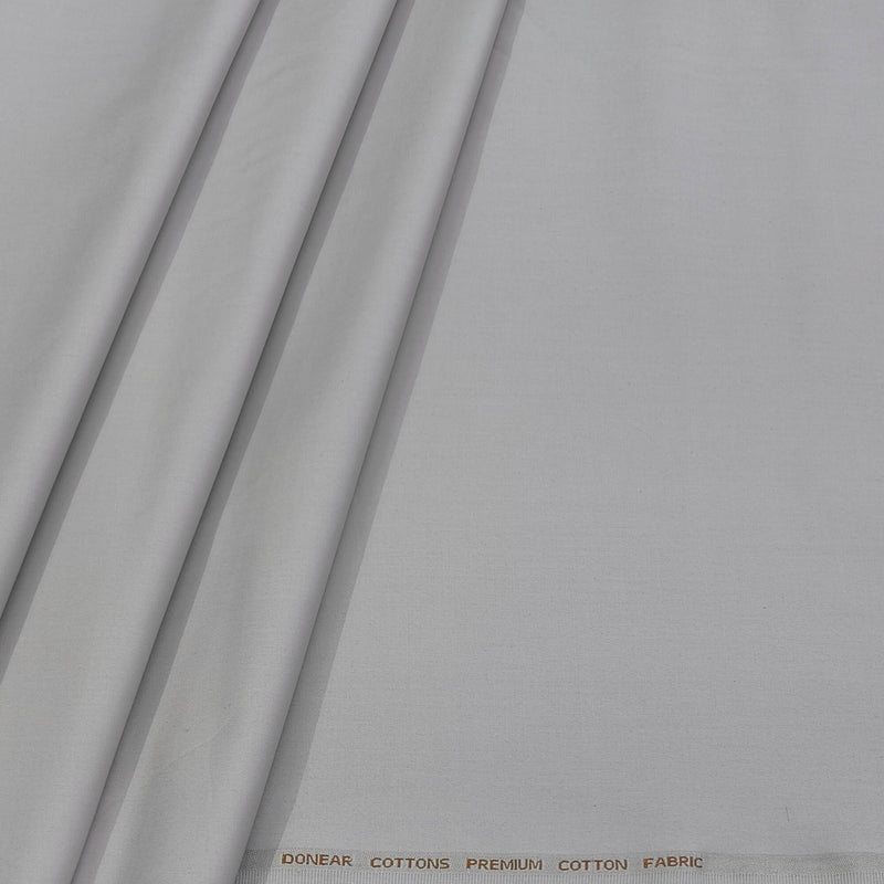 Trouser Fabric Donear Pure Cotton Plain Colour Brownish Grey