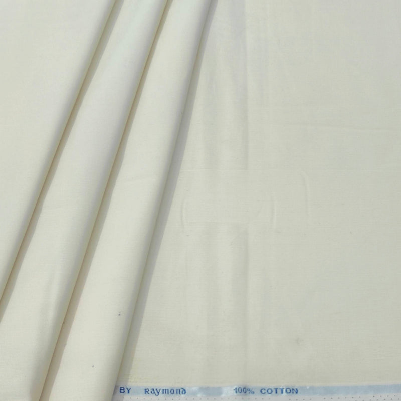 Courdray Raymond Pure Cotton stretchable Shirt Fabric Colour Off White