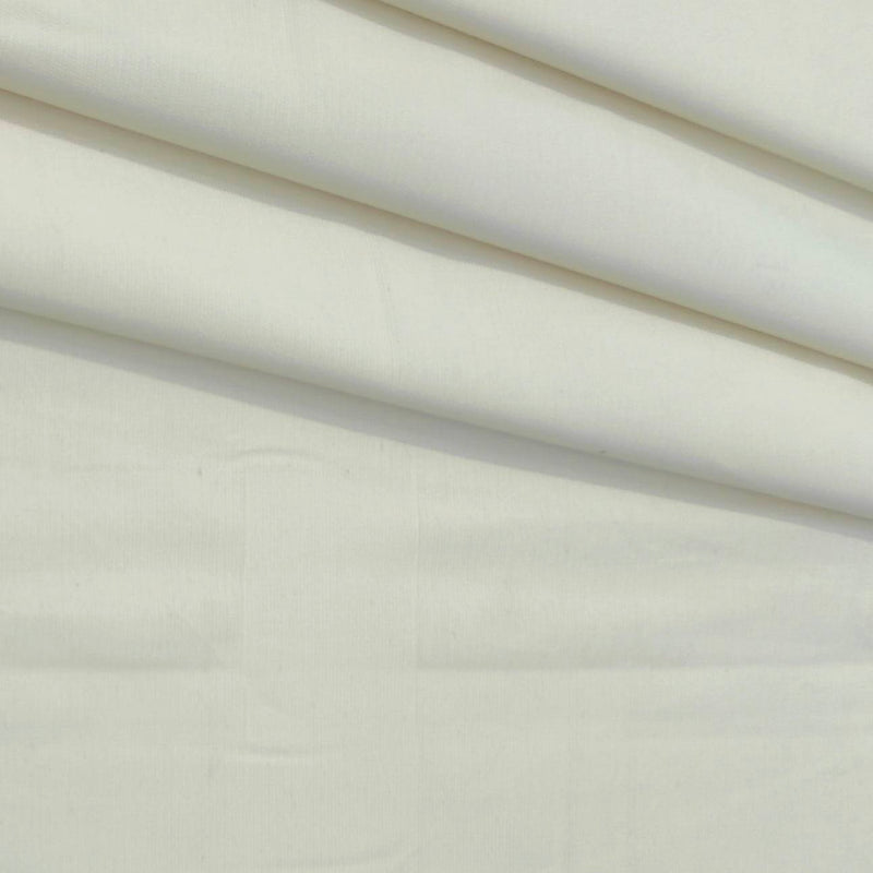 Courdray Raymond Pure Cotton stretchable Shirt Fabric Colour Off White