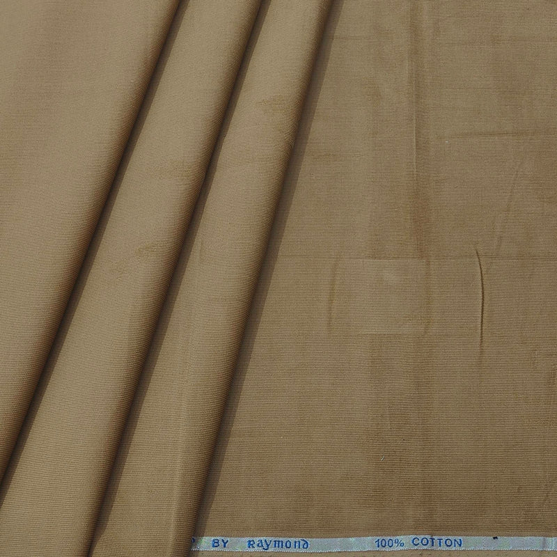 Courdray Raymond Pure Cotton stretchable Shirt Fabric Colour Tan Brown