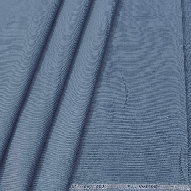 Courdray Raymond Pure Cotton stretchable Shirt Fabric Colour Blue