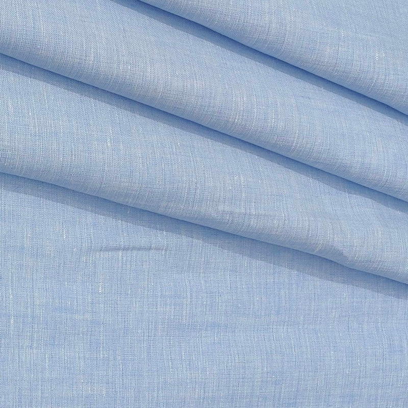 Shirt Fabric Donear 100% Linen 60Lea Plain Colour Light Blue