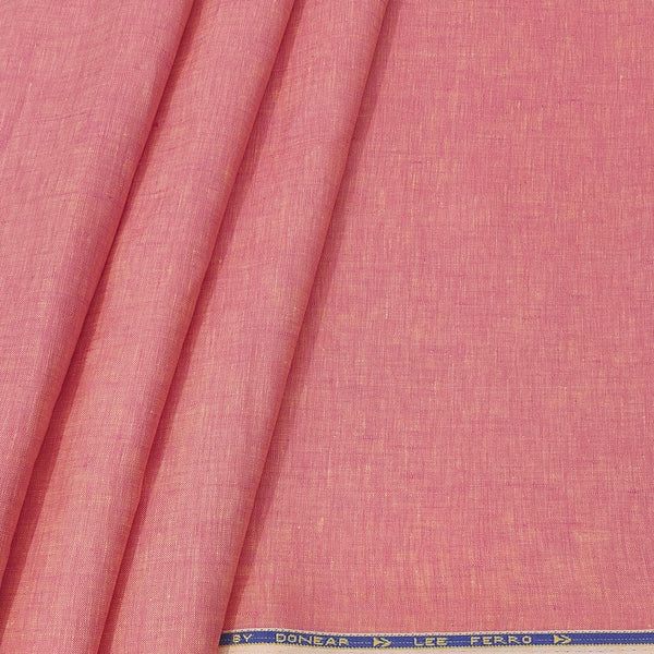 Shirt Fabric Donear 100% Linen 60Lea Plain Colour Salmon Red
