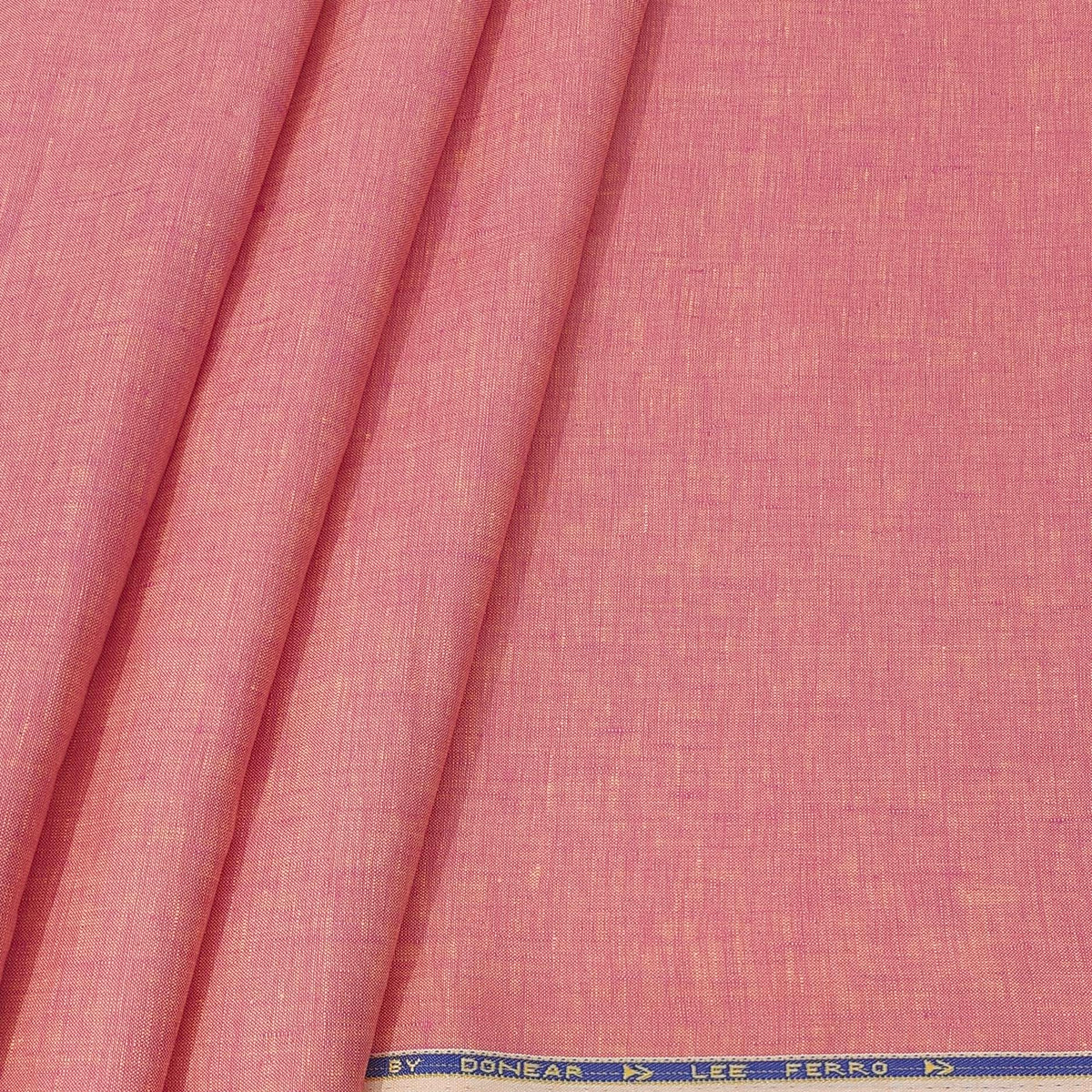 Shirt Fabric Donear 100% Premium Linen 60Lea Plain Colour Salmon Red