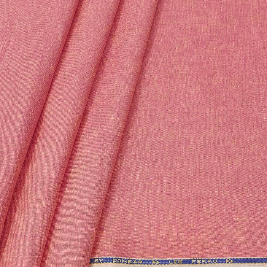 Shirt Fabric Donear 100% Premium Linen 60Lea Plain Colour Salmon Red