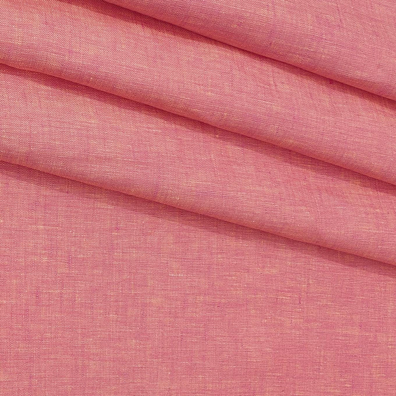 Shirt Fabric Donear 100% Linen 60Lea Plain Colour Salmon Red