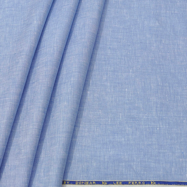 Shirt Fabric Donear 100% Linen 60Lea Plain Colour Sky Blue