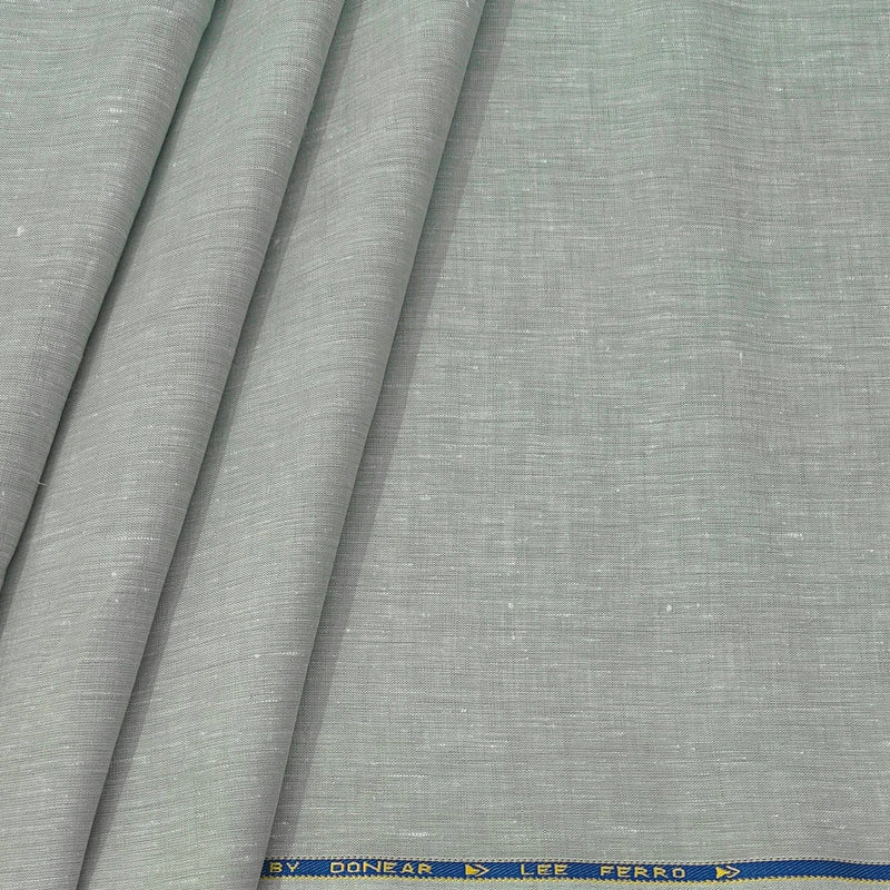 Shirt Fabric Donear 100% Linen 60Lea Plain Colour Honeydew Green