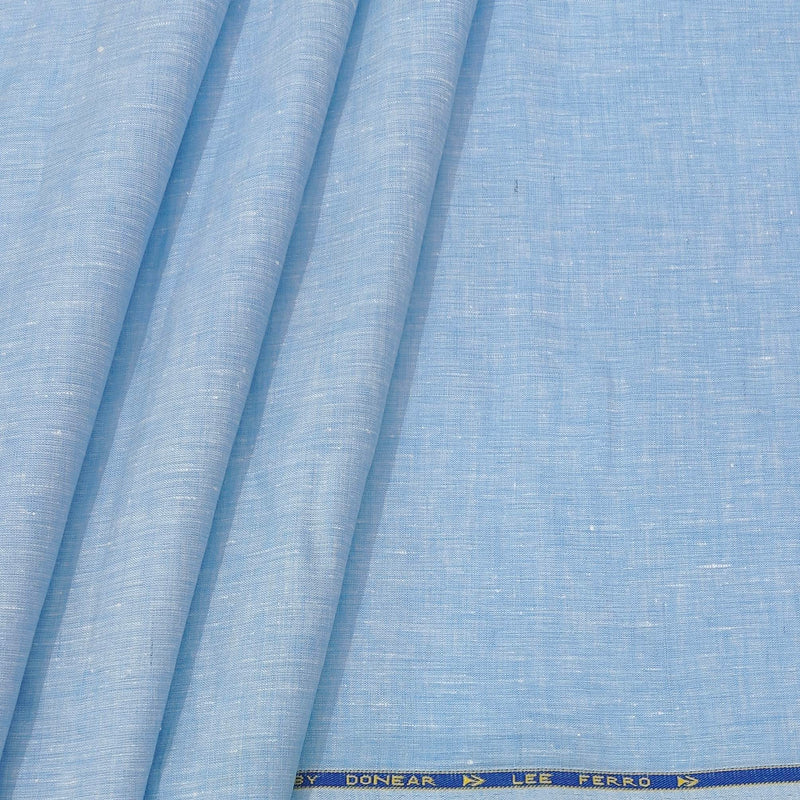 Shirt Fabric Donear 100% Linen 60Lea Plain Colour Blue