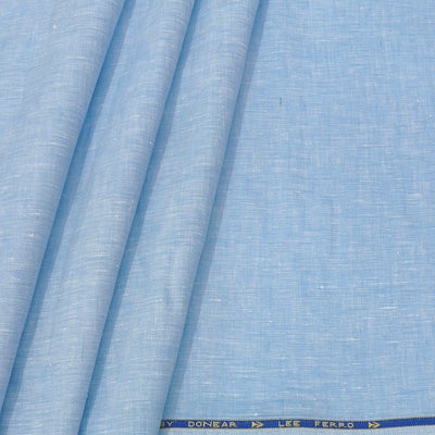 Shirt Fabric Donear 100% Premium Linen 60Lea Plain Colour Blue