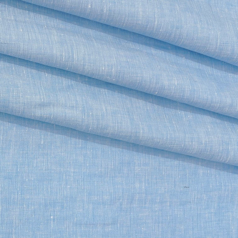 Shirt Fabric Donear 100% Linen 60Lea Plain Colour Blue
