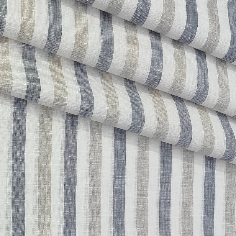 Shirt Fabric Donear 100% Linen 60Lea Patta Lining Colour Grey N Brown