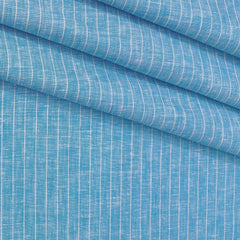 Shirt Fabric Donear 100% Linen 60Lea Lining Colour Ocean Blue