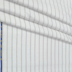 Shirt Fabric Donear 100% Linen 60Lea Broad Lining Colour White N Brown