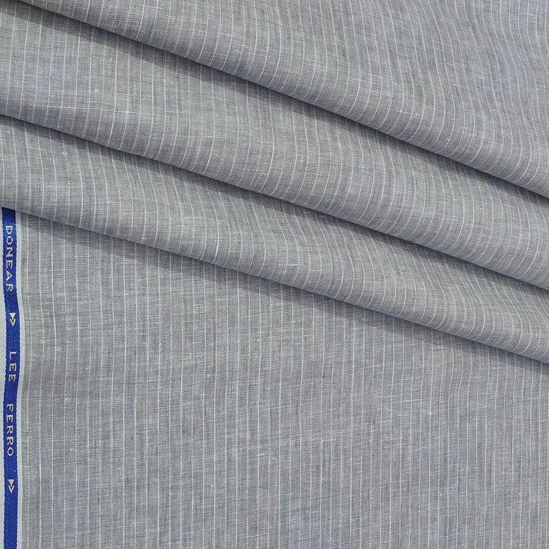 Shirt Fabric Donear 100% Linen 60Lea Lining Colour Grey