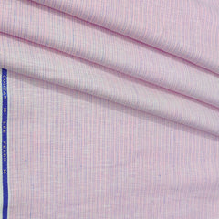 Shirt Fabric Donear 100% Linen 60Lea Pin Lining Colour Pink N Blue