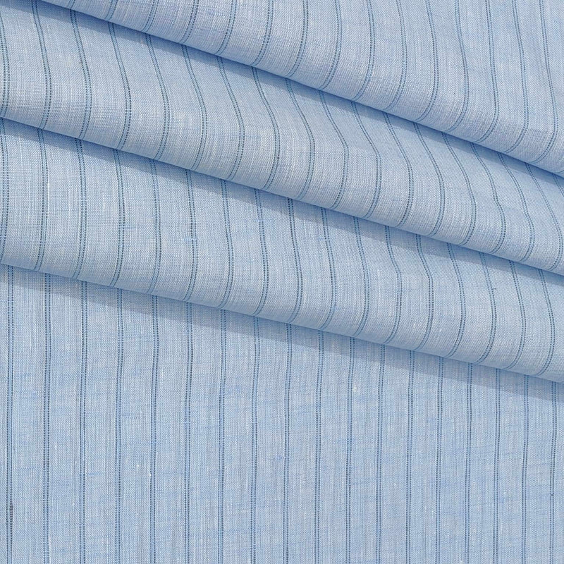 Shirt Fabric Donear 100% Linen 60Lea Broad Lining Colour Sky Blue
