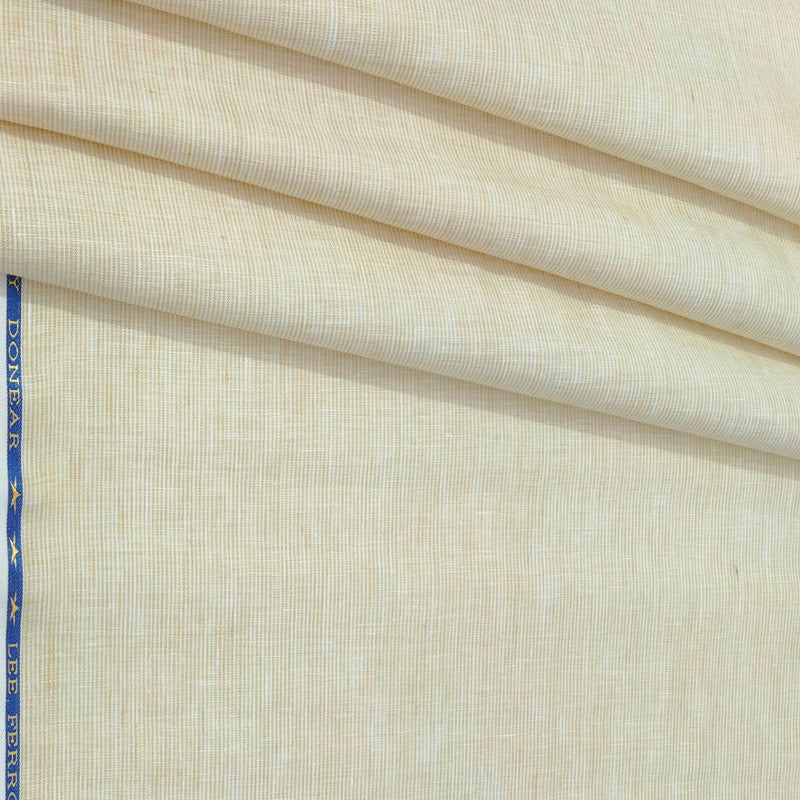 Shirt Fabric Donear 100% Linen 60Lea Pin Lining Colour Beige
