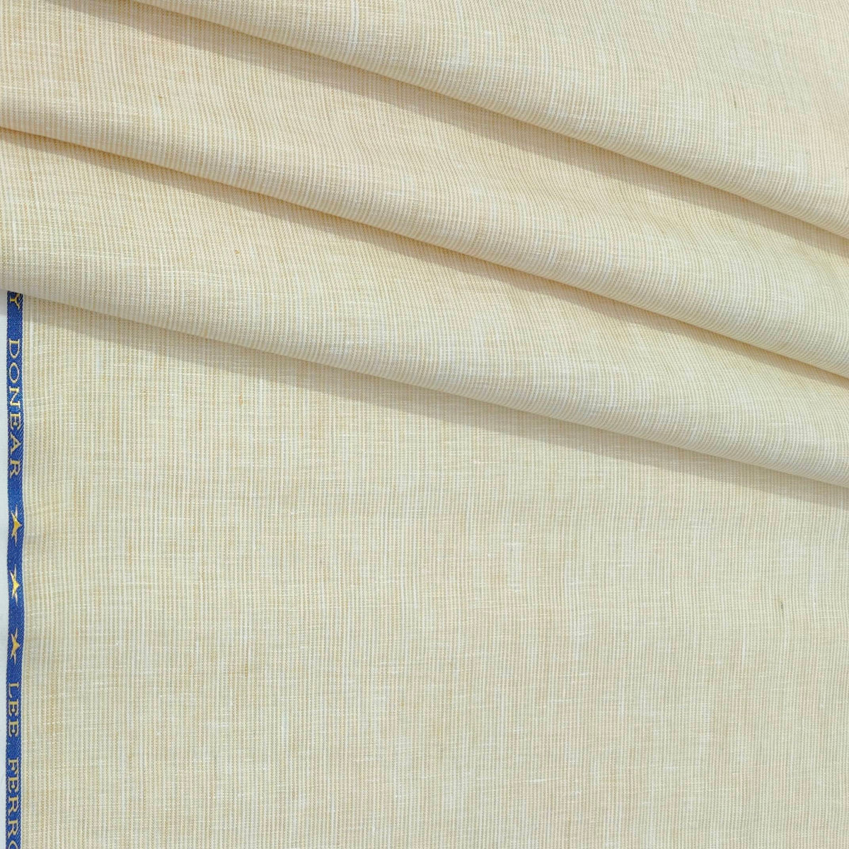 Shirt Fabric Donear 100% Premium Linen 60Lea Pin Lining Colour Beige