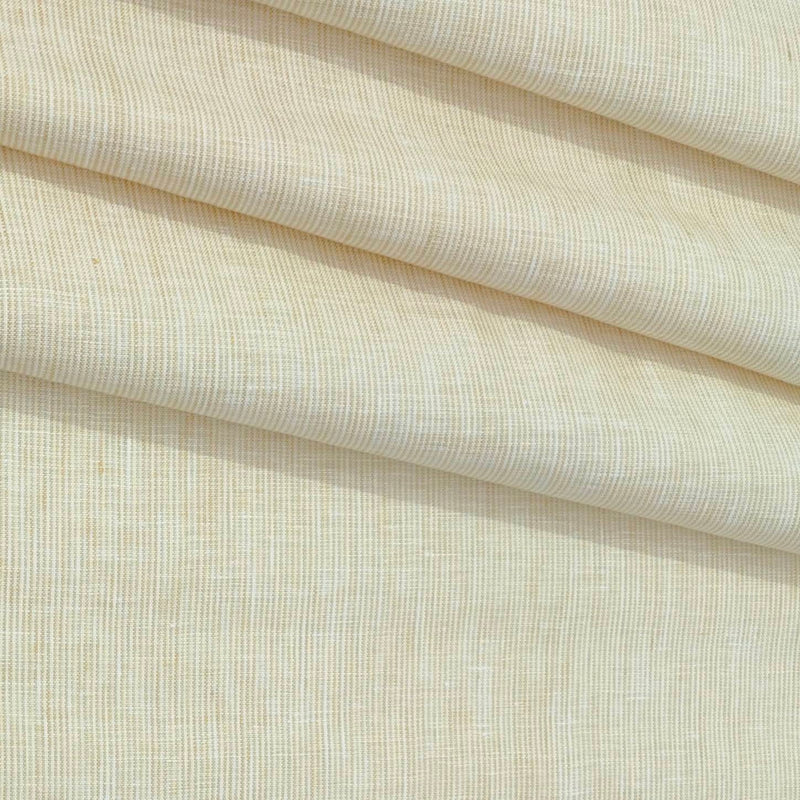 Shirt Fabric Donear 100% Linen 60Lea Pin Lining Colour Beige