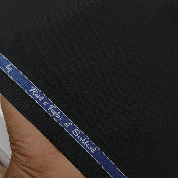 Trouser Fabric Reid & Taylor Super Fine 120s 45%Wool Blended Dotted Color Black