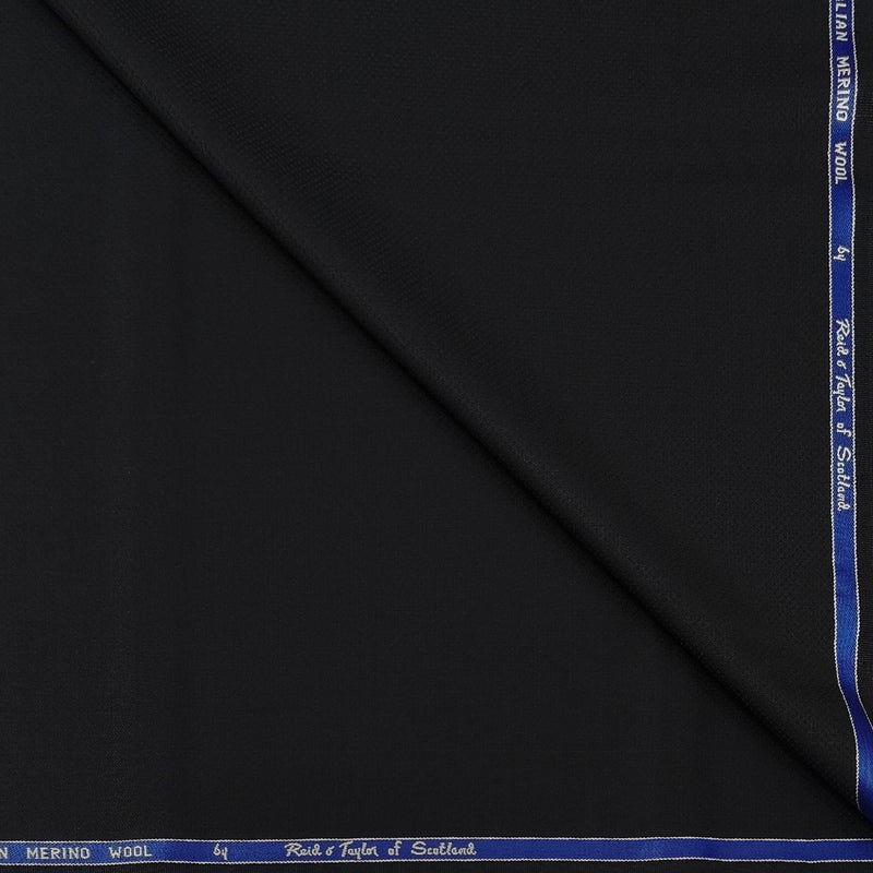 Trouser Fabric Reid & Taylor Super Fine 120s 45%Wool Blended Dotted Color Black