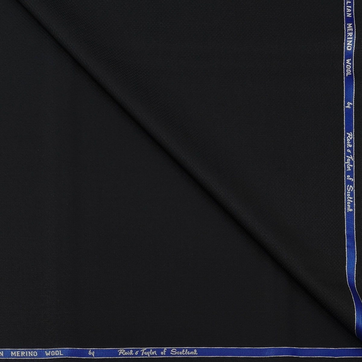 Trouser Fabric Reid & Taylor Super Fine 120s 45%Wool Blended Dotted Color Black