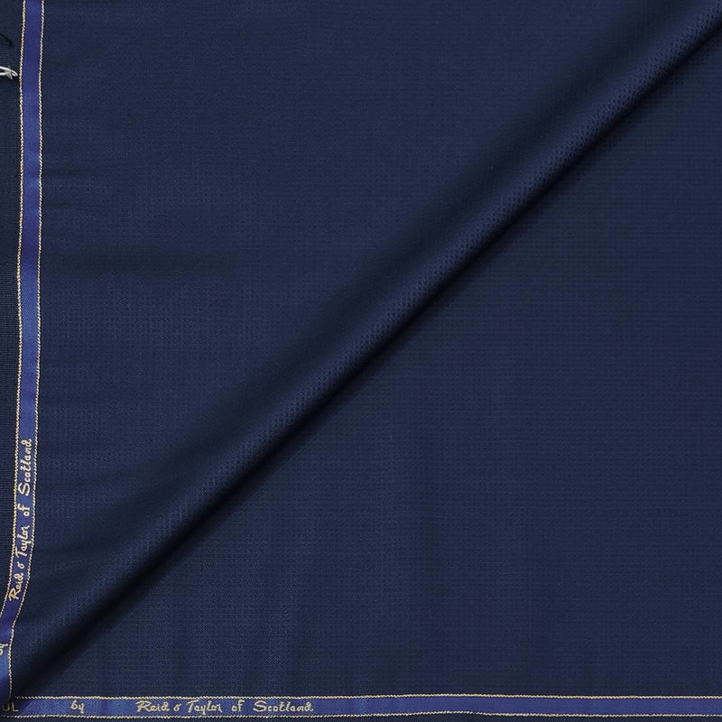 Trouser Fabric Reid & Taylor Super Fine 120s 45% Wool Blended Dotted Color Blue
