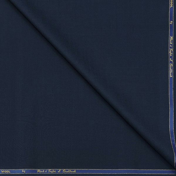 Trouser Fabric Reid & Taylor Super Fine 120s 45%Wool Blended Dotted Color Dark Blue
