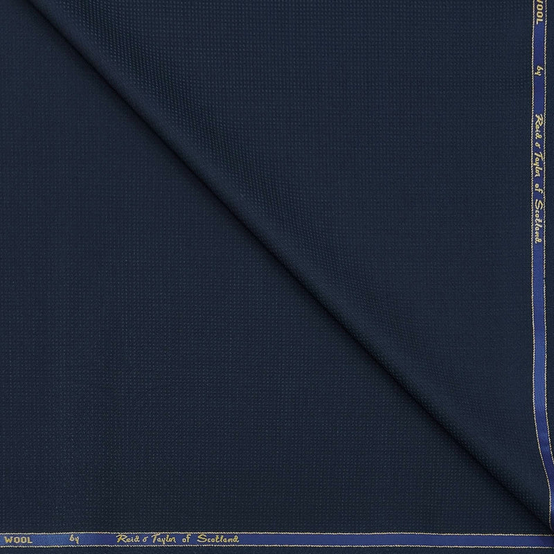 Trouser Fabric Reid & Taylor Super Fine 120s 45%Wool Blended Dotted Color Dark Blue
